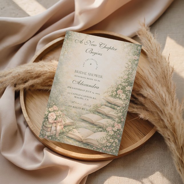 Invitation A New Chapter Begins Bridal Shower (Créateur téléchargé)