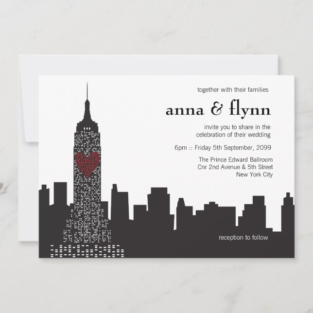 Invitation à New York City Skyline Cityscape Party (Devant)