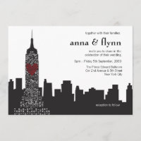 Invitation à New York City Skyline Cityscape Party