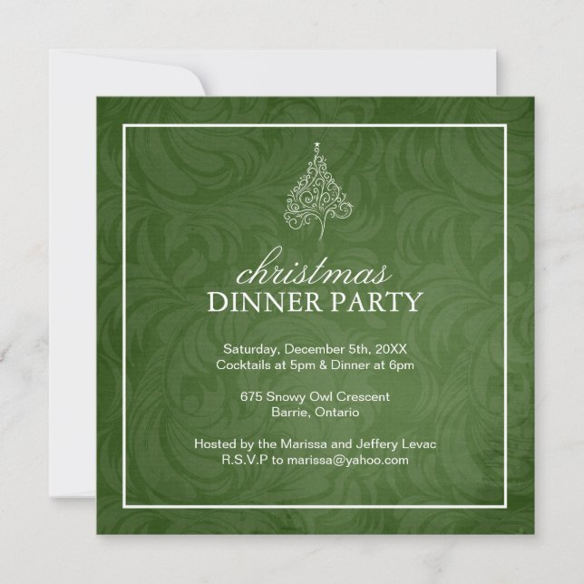 Invitation à Noël classique (Devant)