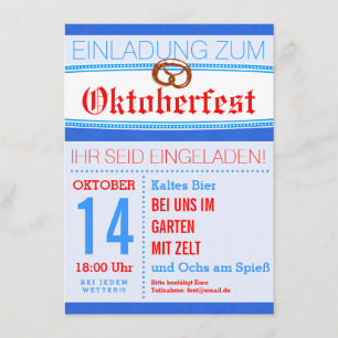 Invitation à Oktoberfest discrète