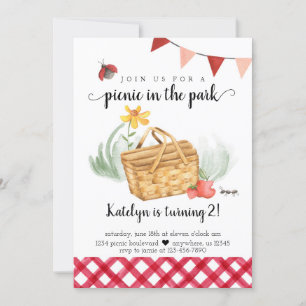 Invitation à pique-nique pour fille
