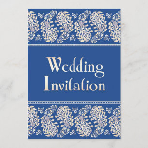 Invitation à plat Mariage indien/juif Paisleys