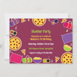 Invitation à plat pour la fête d'anniversaire de S