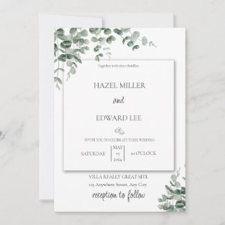 Invitation à plat, taille : 13 x 18 cm, Papier : M