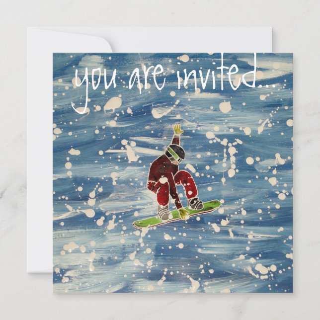 Invitation à pratiquer le snowboard (Devant)