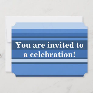 invitation à rayures bleues