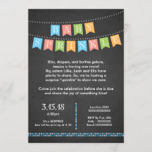 Invitation à saupoudrer bébé