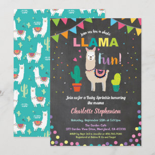 Invitation à saupoudrer bébé Alpaca. Baby shower f