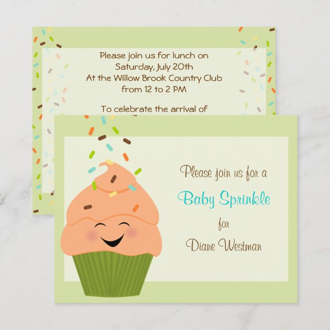 Invitation à saupoudrer de bébés dans des créature (Devant / Derrière)