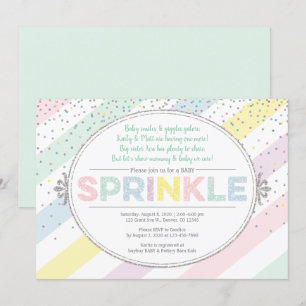 invitation à sautiner bébé sans sexe multicolore
