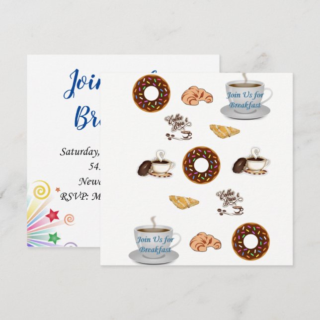 Invitation à se joindre à nous pour le petit-déjeu (Devant / Derrière)