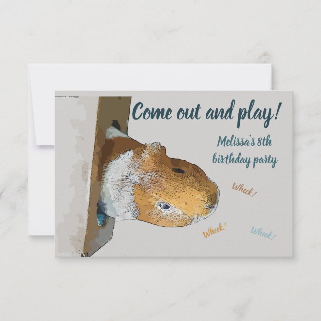 Invitation à sortir et jouer fête avec les cochons (Devant)