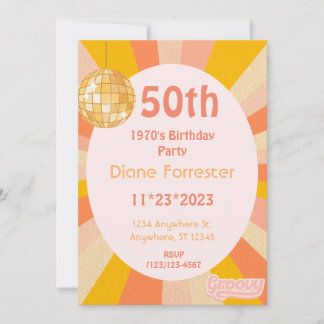 Invitation à thème du 50e anniversaire des années 