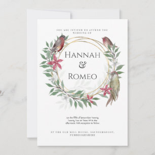 Invitation à thème du mariage de Noël