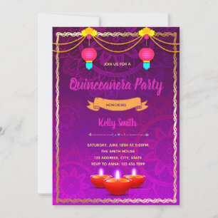 Invitation à thème du parti indien