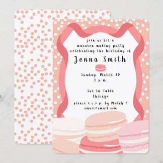Invitation À Thème Macaron
