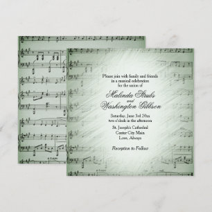 Invitation à thème Mariage de la feuille de sage