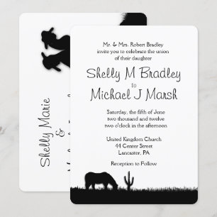 Invitation à thème Mariage occidental
