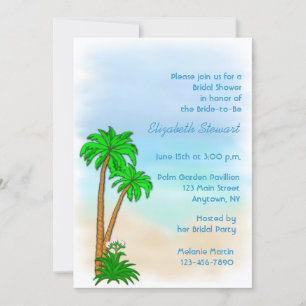 Invitation à thème tropical