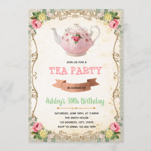 Invitation à thème Vintage pour le tea party