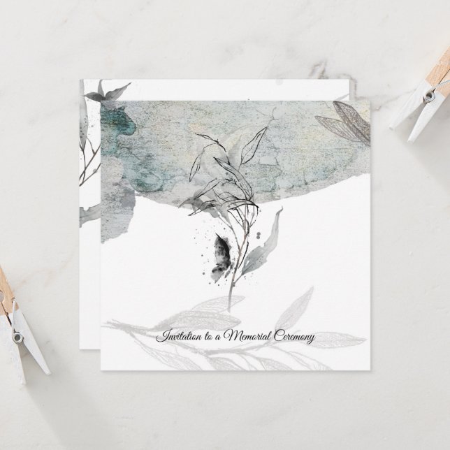 Invitation A thoughtfully designed sympathy card (Devant/Arrière en situation)