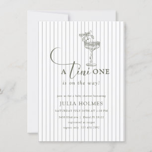 Invitation a Tini One Moderne Baby shower élégant