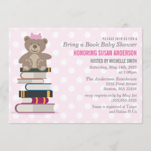 Invitation à un Baby shower de livre