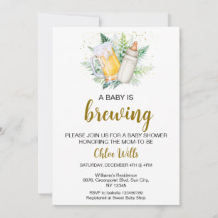 Invitation à un Baby shower neutre pour les femmes