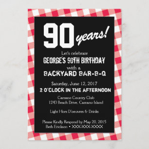 Invitation à un BAR-B-Q de jardin d'anniversaire