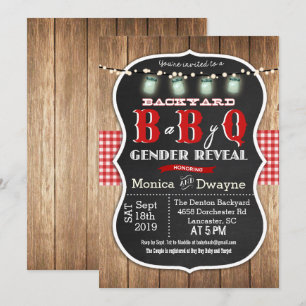 Invitation à un BBQ pour la révélation du sexe du 