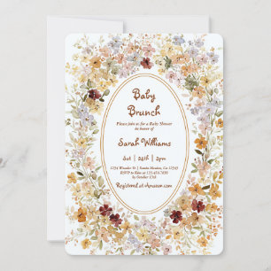 Invitation à un brunch d'automne pour une baby sho
