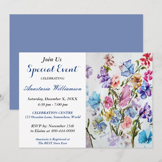 INVITATION À UN BRUNCH DE FÊTE (Devant / Derrière)