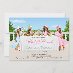 Invitation à un brunch de mariage afro-américain