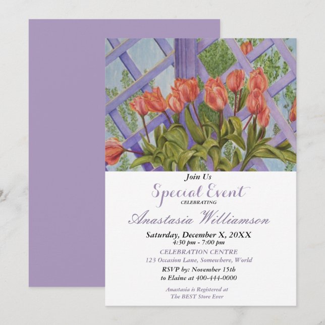 INVITATION À UN BRUNCH DE PARTY (Devant / Derrière)