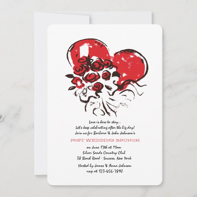 Invitation à un brunch entre le coeur et les Roses (Devant)