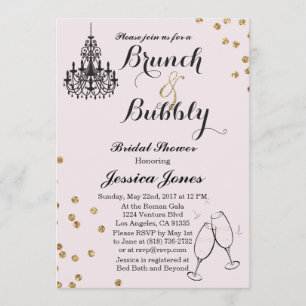 Invitation à un brunch et à une douche nuptiale