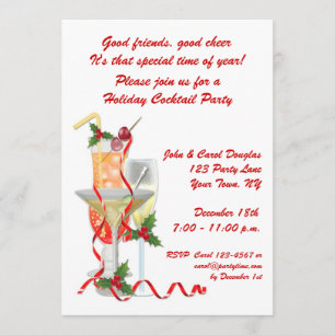 Invitation à un cocktail de vacances