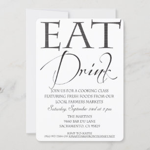 Invitation à un cours de cuisine/démonstration
