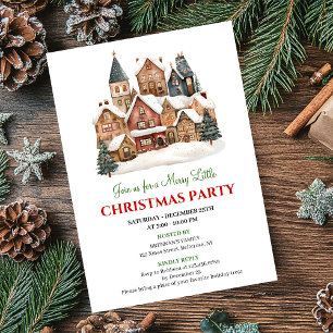 Invitation à un dîner de fête de Noël, scène hiver