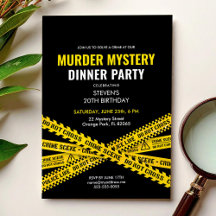 Invitation à un dîner de fête mystère de meurtre d
