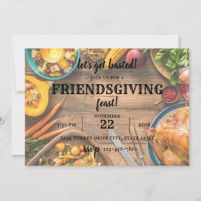 Invitation à un dîner de Thanksgiving (Devant)