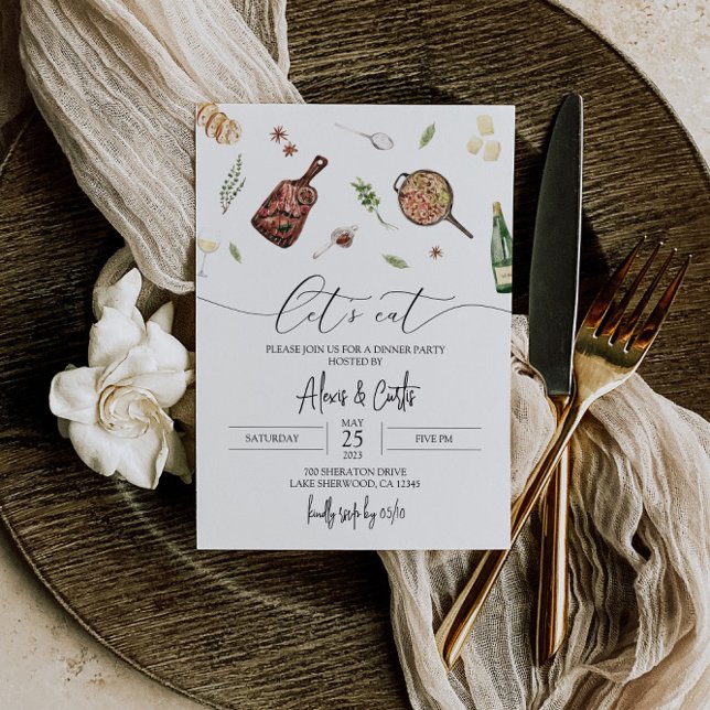 Invitation à un dîner - Invitation moderne à dîner (Créateur téléchargé)