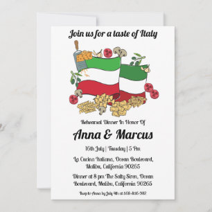 Invitation à un dîner italien moderne