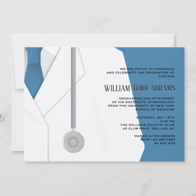 Invitation à un diplôme de Cravate et d'habillemen (Devant)