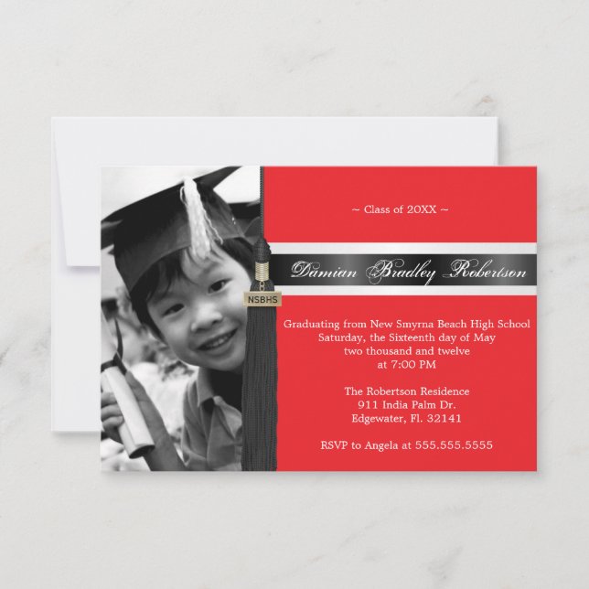 Invitation à un diplôme personnalisé (Devant)