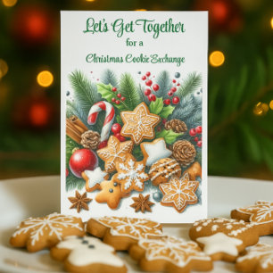 Invitation à un échange de biscuits de Noël