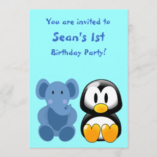 Invitation à un éléphant et à un Baby shower de pi