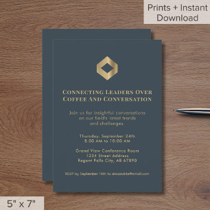 Invitation à un événement de réseautage élégant av