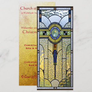invitation à un événement d'église art déco en ver